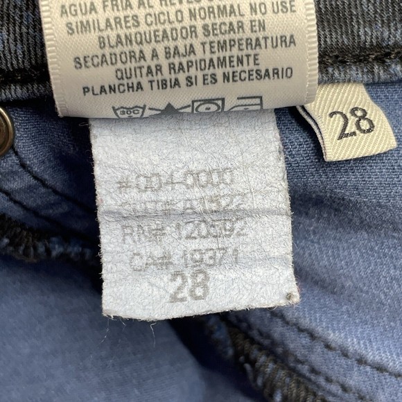 Rich & Skinny Jeans Womens 28 Blue Black Rockstar Skinny Leg Goth Academia Punk - Picture 6 of 14